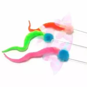 고품질 고양이 롱롱스틱 밍크반달 1P 반려묘 흥미유발 장난감 (WDCECED)