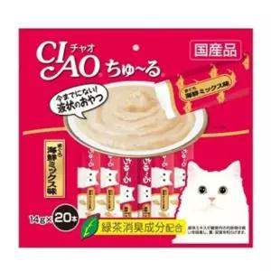 고품질 고양이 챠오츄르 참치 해산물 믹스 20개입 습식 간식 야옹이간식 (WDCD67B)