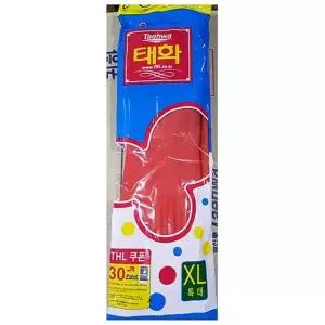 고무장갑(특대 빨간 태화)X10 (W0B7D44)