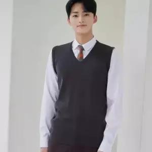 교복몰 보풀방지 그레이 롱 교복조끼(남자) 교복 학생