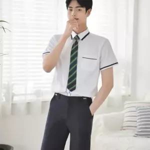 교복몰 (허리조절)네이비 교복 반바지(남자) 교복 학