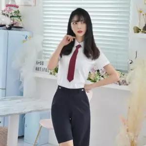교복몰 (허리조절)네이비 교복 반바지(여자) 교복