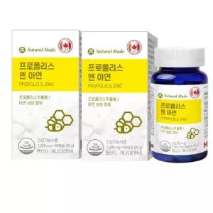 [네츄럴메이드] 네츄럴메이드 프로폴리스 앤 아연 1000mg x 90캡슐 1+1 총2개 총360캡