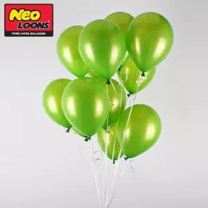 네오텍스 30cm 펄 라임그린 라운드 풍선 100개입파티용 생파장식 장식용 파장식 칼라 컬러 파용품 홈파