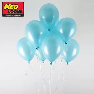 네오텍스 30cm 펄 라이트블루 라운드 풍선 100개입칼라 컬러 파티용품 홈파티 파티용 생일 돌잔치장시 돌상