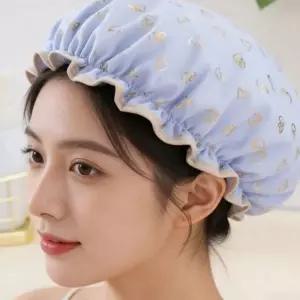 방수 모자 헤어 캡 재사용 샤워용 욕실용 머리 보호 성인 샴푸고급 여성 재샤워 목욕 고무밴드 실용적 세안