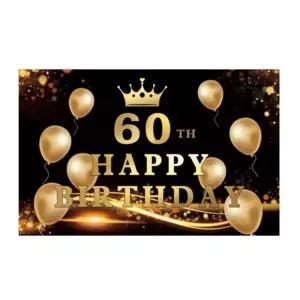 (PW) 럭셔리생일현수막(대형) 기념일60 장식 배너축하 파티가랜드 가랜드 용품 플랜카드 홈파티 이벤트