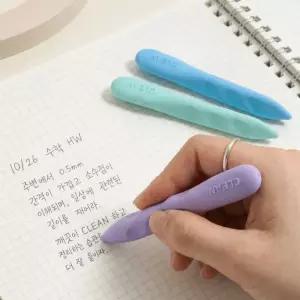 (6p) 편한생활연구소 잘지워지는 펜슬형 지우개 연필 고무형 컬러풀 파스텔 학용품 문구 필기구 학생용품