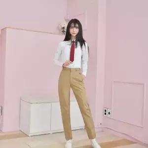 교복몰 스판 베이지 교복바지(여자) 교복 학생복
