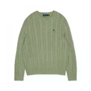 [폴로 랄프 로렌]POLO RALPH LAUREN 5%케이블 니트 코튼 스웨터-그린 MNPOSWE16822548-300-26 994694