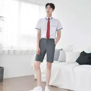교복몰 스판 진그레이 교복 반바지(남자) 교복 학생복