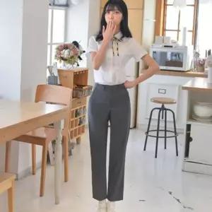 교복몰 (하복)스판 진그레이 교복바지(여자) 교복