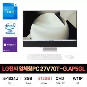SP_LG전자 일체형PC 27V70T-G.AP5GL SSD 512GB교체 재고보유