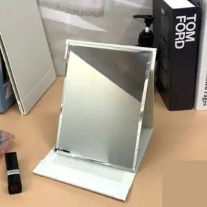 중형 화이트 접이식 보관 책상 거울 탁상 화장대 스탠 (WD945EB)