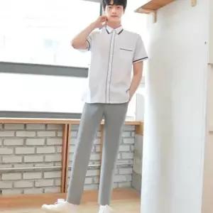 교복몰 (하복)스판 연그레이 교복바지(남자) 교복 학