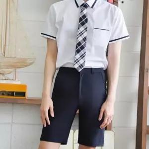 교복몰 스판 네이비 교복 반바지(남자) 교복 학생복