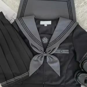 블랙 복고 유니폼 세라복 교복세트(반팔) 학생복 교복