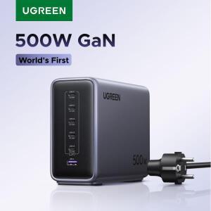 UGREEN 500W GaN 충전기 6 IN 1 데스크탑 충전 스테이션 PD 3.1 최대 240W 단일 포트, MacBook Pro, 노트북
