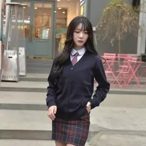 교복몰 스판 사계절 레드네이비체크 교복치마 교복