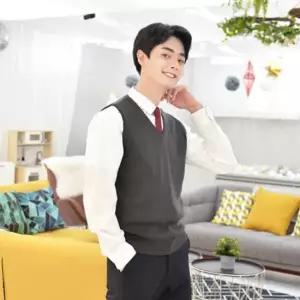 교복몰 보풀방지 그레이 교복조끼(남자) 교복 학생복