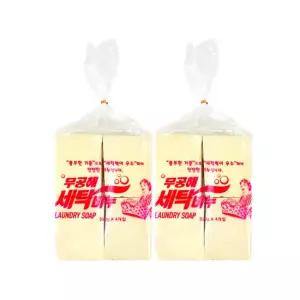 무공해 세탁비누(350gx4p)-2개 재활용비누 빨래비누 세탁비누 표백비누