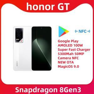 Honor GT 5G 스냅드래곤 8 Gen3 구글 플레이 AMOLED 100W 초고속 충전기, 5300Mah 50MP 카메라, NFC, 신제