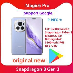 구글 플레이 스토어 아너 매직 6 프로, 6.8 인치 120Hz 화면, 스냅드래곤 8 Gen 3 MagicOS 8.0 배터리, 66W