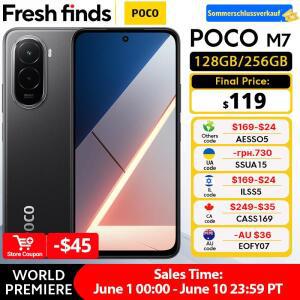월드 프리미어 POCO M7 글로벌 버전 스마트폰 Snapdragon 685 7000mAh 50MP 카메라 몰입형 6.9인치 FHD+