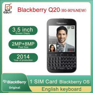 오리지널 블랙베리 Q20 클래식 4G 모바일 휴대폰 3.5인치 8MP 16GB LCD 언락 스마트폰 80-90% 새것