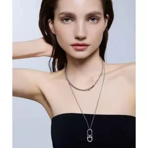 매장정품 KINDOF 오프셋 박스체인 목걸이 Offset Box Chain Necklace