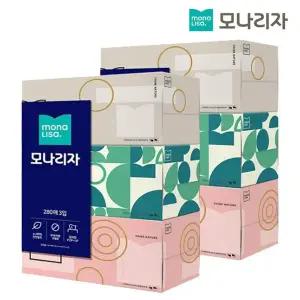 모나리자 각티슈 천연펄프 2겹 280매 3입 x2개