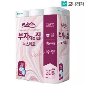 부자되는집 녹스데코 3겹 30M 30롤 x1팩 부케향
