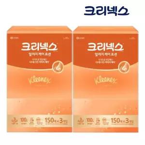 크리넥스 로션티슈 내추럴 알로에 150매 x3개입 2팩