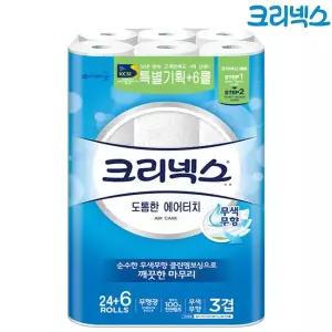 도톰한 에어터치 무색무향 3겹 27M 30롤 x1팩