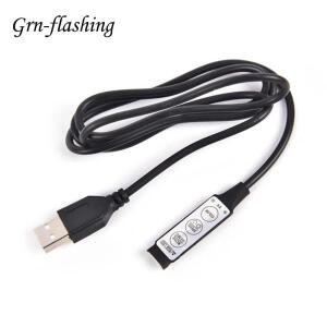 0.5m 1m RGB 컨트롤러 5V USB 커넥터 케이블 4핀 라인 조집열판기 5050 2835 LED 스트립 리본 TV 백라이트