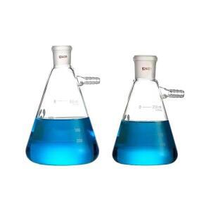 1PCS 25ml ~ 2000ml 유리 진공 연삭 입 여과 흡입 플라스크 상부 노즐이있는 실험실 필터 병