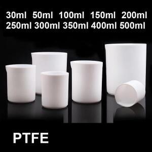 PTFE 비커, F4 용량 30ml-500ml 실험실용 측정 컵 산성 알칼리 저항, 1개