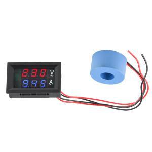 AC 50-500V 디지털 LCD 전압계 전류계 10A 50A 220V 측정기 테스터 감지기 변압기