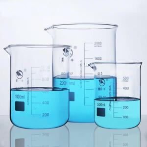 5ml-3000ml GG-17 붕규산 유리 비커 고온 저항 실험실 장비 학교 용품