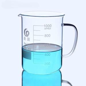 50ml ~ 2000ml 3.3 손잡이가 있는 붕규산 유리 비커 실험실 졸업 제품 1개