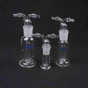몬테지아 가스 세척 병 250ml 500ml, 유리 다공성 실험실 화학