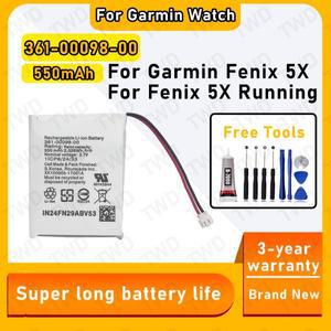 361-00098-00 Garmin Fenix 5X/5X 러닝 스마트워치 배터리용 대용량 550mAh + 도구