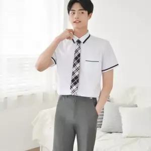 교복몰 (허리조절)진그레이 교복 반바지(남자) 교복