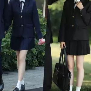 투버튼 네이비 블랙 여자 교복 풀세트 자켓 교복 학생
