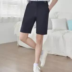 교복몰 (빅사이즈)(허리조절)네이비 교복 반바지 남자