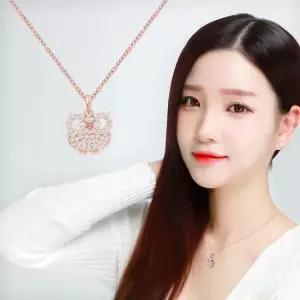 링부엉이 14KGP 로즈골드 큐빅 체인 패션 목걸이 목걸이선물