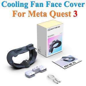 Meta Quest 3 페이스 패드용 냉각 팬 성 환기 통기성 얼굴 VR 헤드셋 커버 액세서리