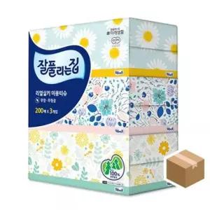 곽휴지 잘풀리는집 각티슈 200매X3개_8팩(24개입)