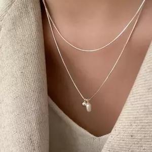 쥬얼리 (925 Silver) light pearl necklace A 21