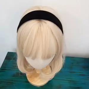 벨벳 와이드 머리띠 블랙 레드 정장 패션